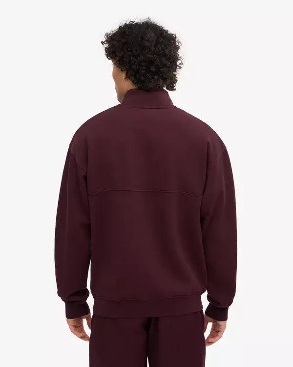 Colorful Standard Organic Quarter Zip Unisex Oxblood Red Dunkelrot 